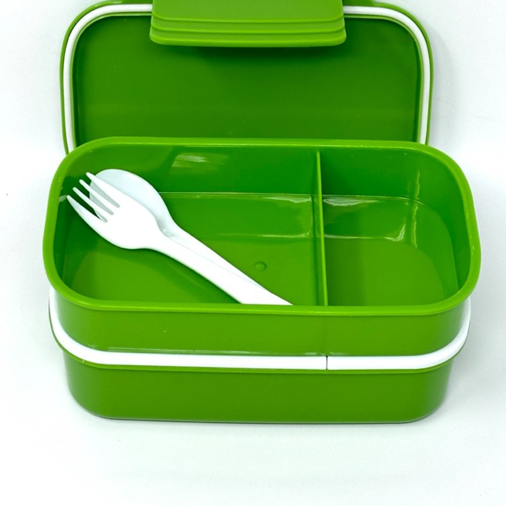 Bento Double Stack Rectangular Plastic Microwavable Lunch Box - Picture 3 of 7
